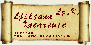 Ljiljana Kačarević vizit kartica